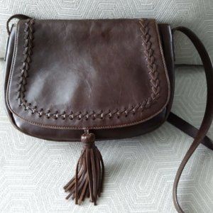 J. Jill brown leather shoulder bag purse